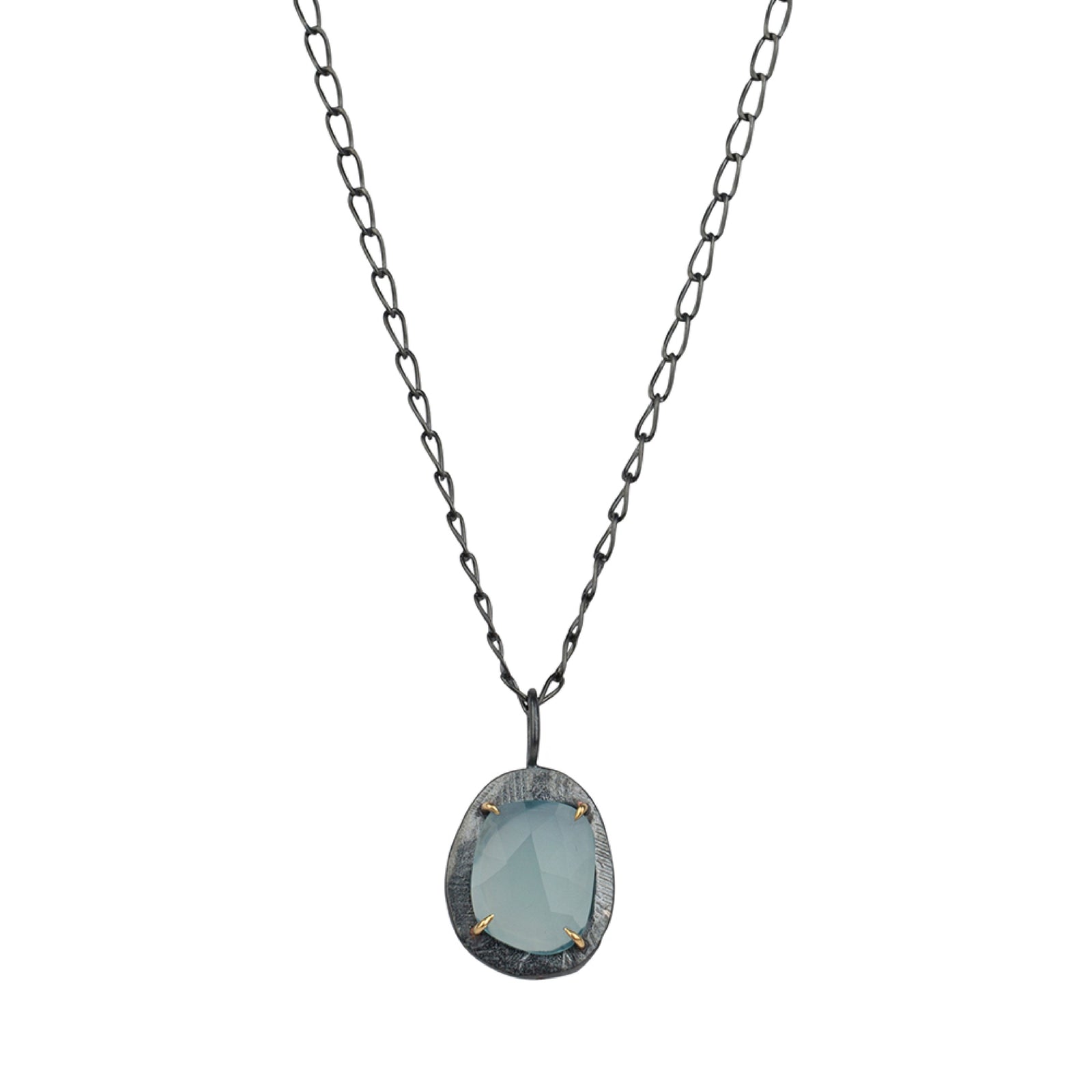 Skipping Stones Chalcedony Pendant-Chikahisa Studio