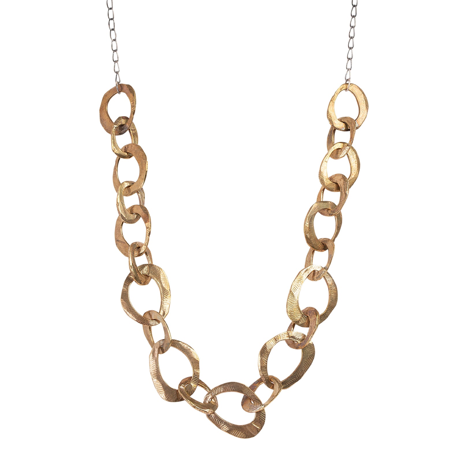 Bronze Chain Statement Necklace-Chikahisa Studio