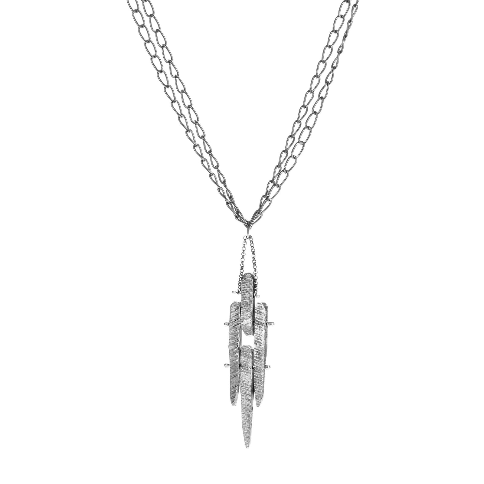 Sterling Silver Stonehenge Choker Necklace-Chikahisa Studio