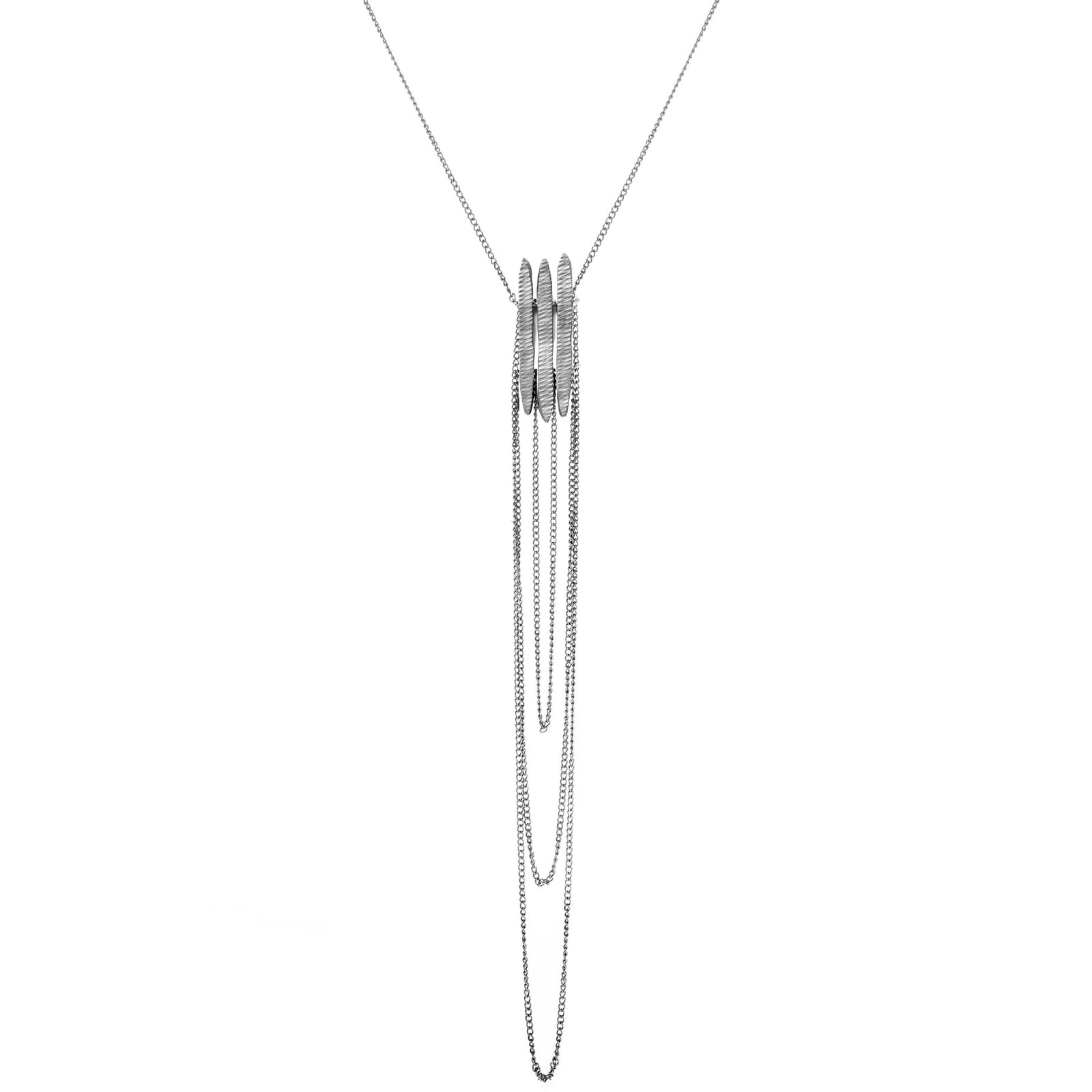 Silver Stonehenge Trio with Chain Necklace-Chikahisa Studio