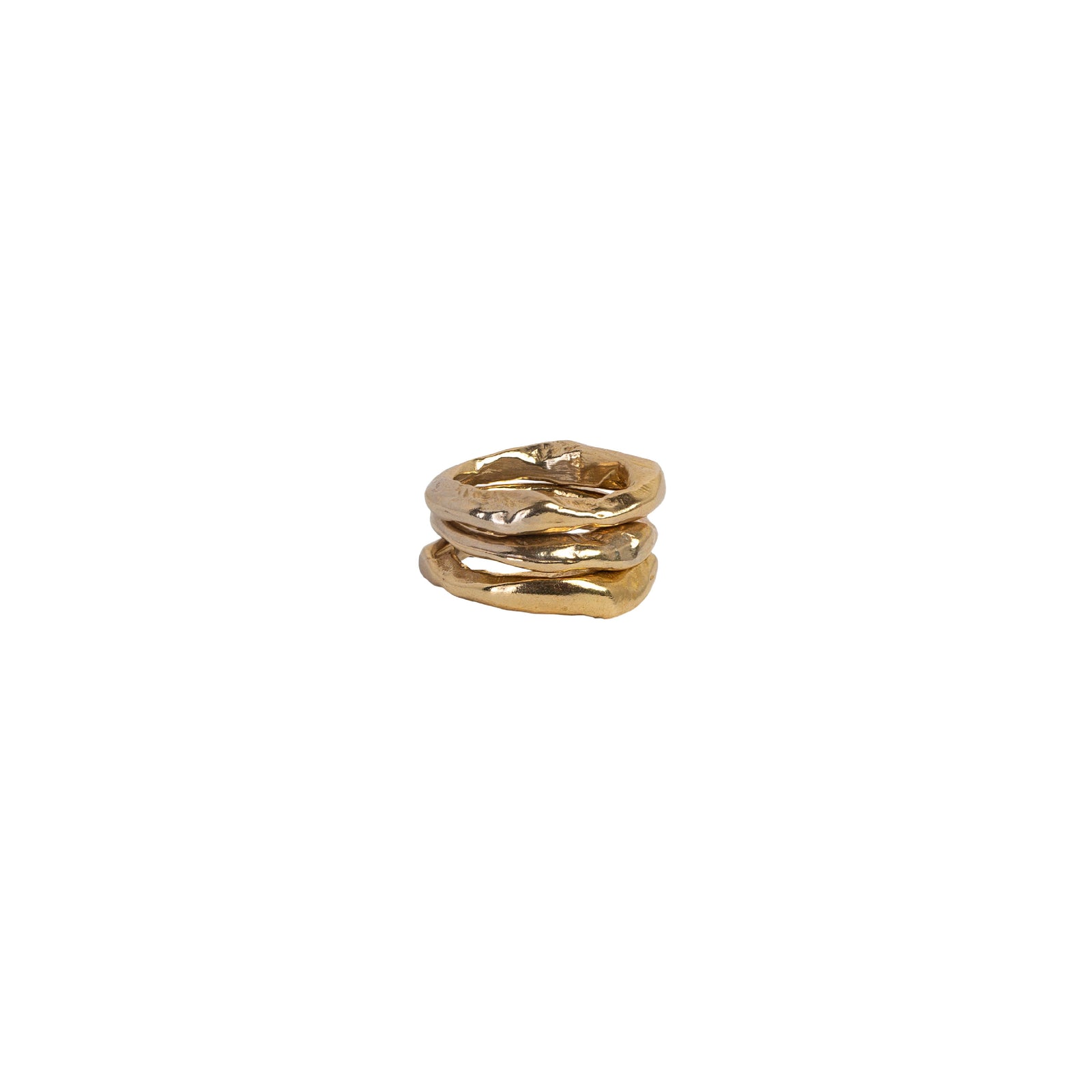 Bronze Stone Stacking Rings-Chikahisa Studio